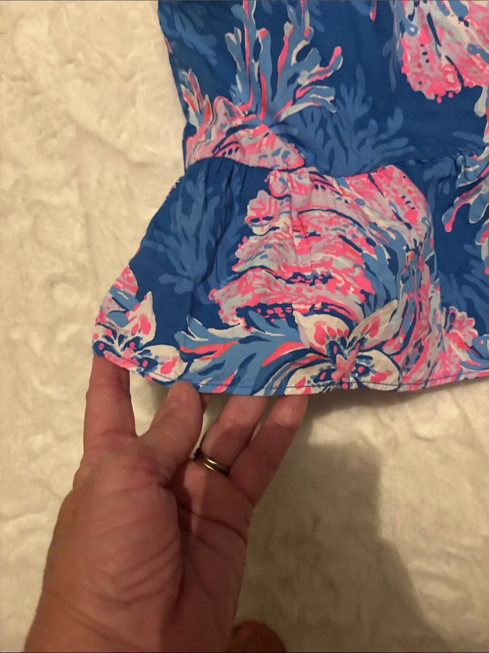 Lilly Pulitzer Blue and Pink Girls sun dress